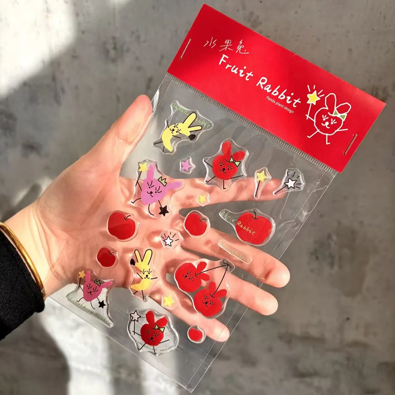 3D kreslené samolepky z epoxidové pryskyřice