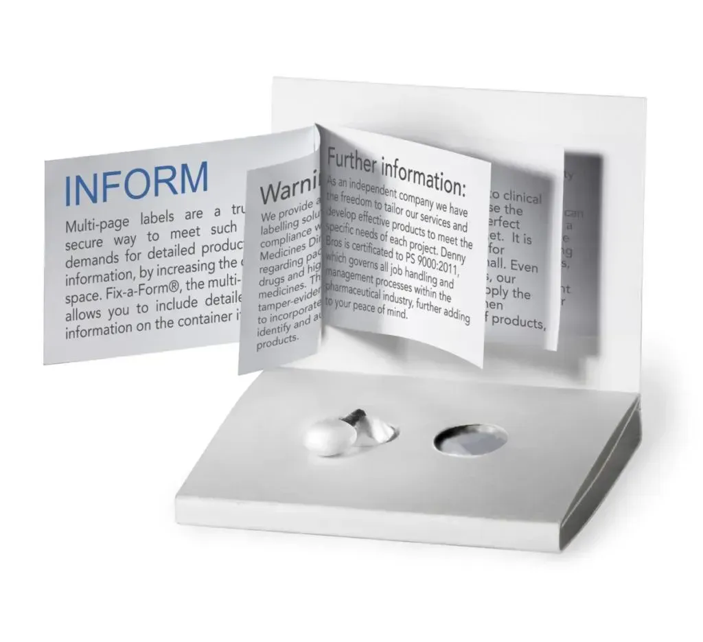 Medicínské skládací štítky